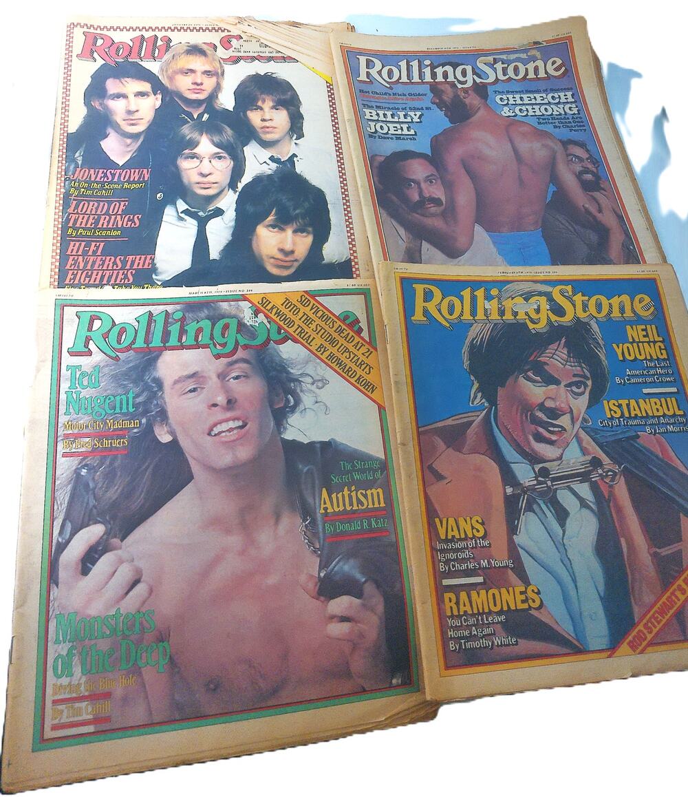 Vintage Rolling Stone Magazines 1978-1979 Neil Young Cars Cheech Nugent Lot 4